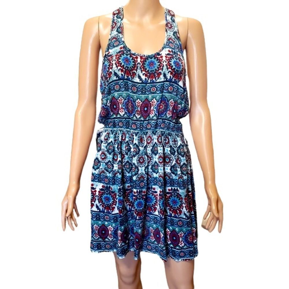 Patrons of Peace Racer Back Strings Summer Dress Sz M